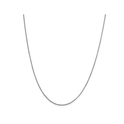 GEM AND HARMONY  Curb Chain Necklace In Sterling 18 Inches (0.700 Mm) In Silver