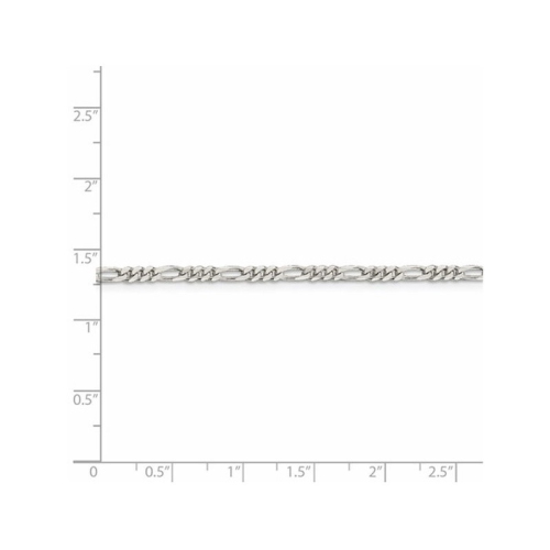 Figaro Chain Necklace in Sterling Silver 18 Inches