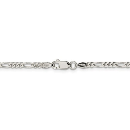 Figaro Chain Necklace in Sterling Silver 18 Inches