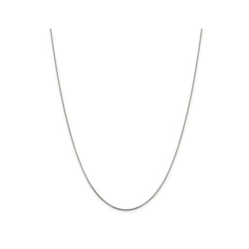 GEM AND HARMONY  Box Chain Necklace In Sterling 18 Inches (0.8Mm) In Silver