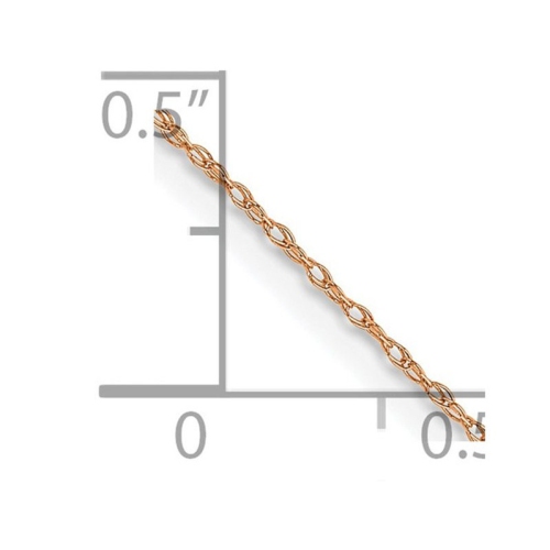 Chaîne de 18 pouces 5R en corde de câble cardé rose rose 10k