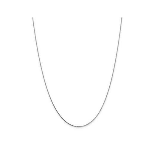 14K White Gold Box Chain Necklace 18 Inches