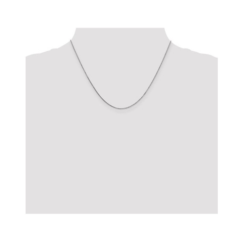 14K White Gold Box Chain Necklace 18 Inches