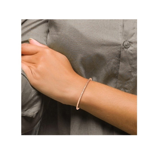 14K Rose Pink Gold Polished Slip-on Bangle Bracelet