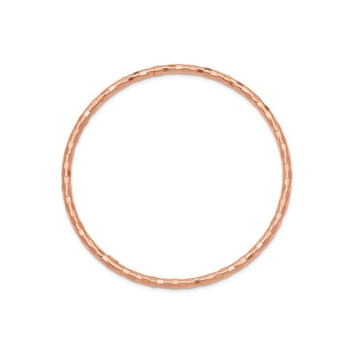 14K Rose Pink Gold Polished Slip-on Bangle Bracelet