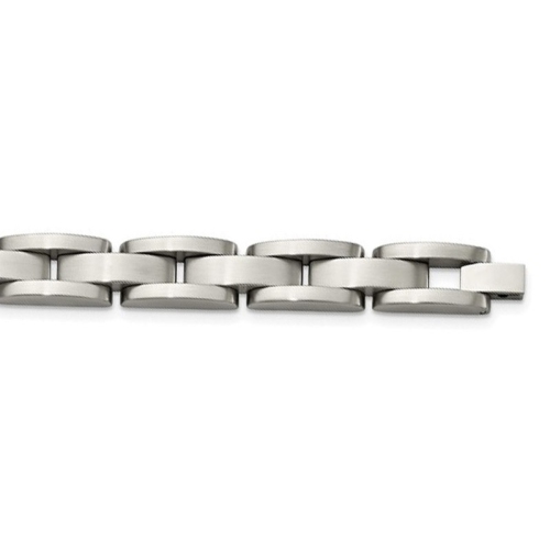 Stainless Steel Mens Brushed and Polished Bracelet 8 Inches