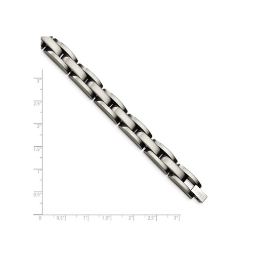 Stainless Steel Mens Brushed and Polished Bracelet 8 Inches