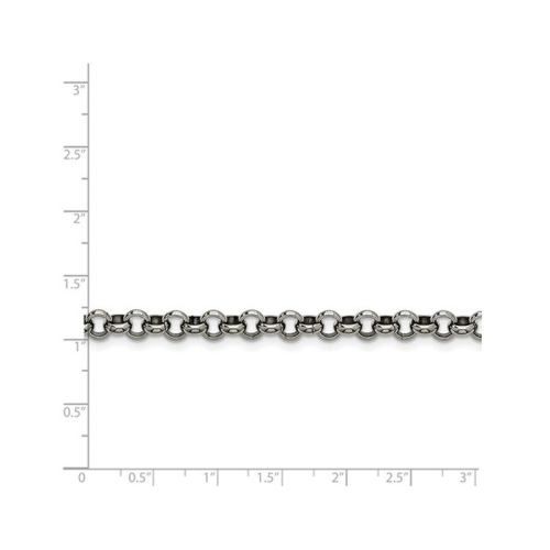 Mens Chisel Rolo Chain Bracelet in Stainless Steel 7.5 Inches