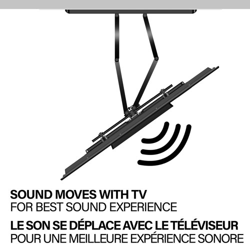 Support universel pour barre de son de Sanus - Noir