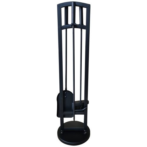JESSAR  - 4 Piece Fireplace Tool Set, 29" Height, From Kingston Collection In Black