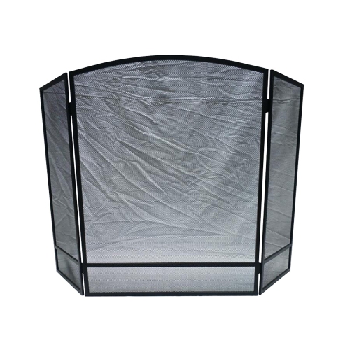 JESSAR  - 3 Panel Fireplace Spark Screen, 31"x48 ", From York Collection In Black