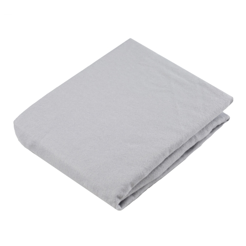 Kushies Flannel Fitted Change Pad Sheet with Slits - Grey