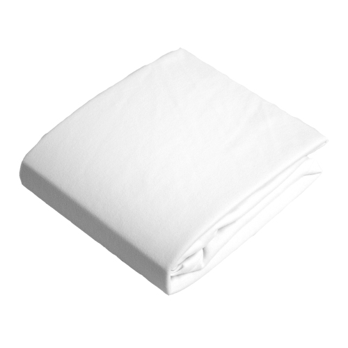 KUSHIES  Flannel Fitted Crib Sheet - In White