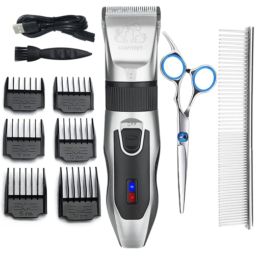 Dog Shaver Clippers, Professional Pet Grooming Clipper Low Noise Rechargeable Cordless Electric Quiet Hair Clippers Set - axGear