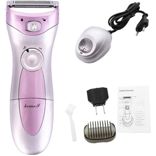 Electric Shaver for Women, Hair Remover Removal Ladies Bikini Trimmer Razor for Legs and Underarms Rechargeable Wet and Dry Painless Cordless Pink -