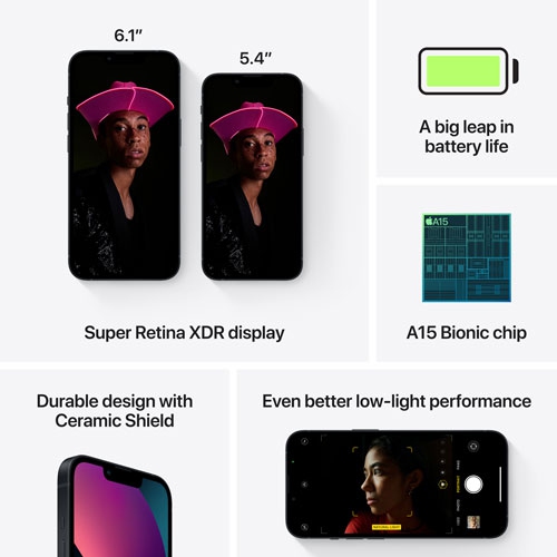 Image 9 de 10.. Remis à neuf - iPhone 13 128 Go d'Apple - minuit - Déverrouillé