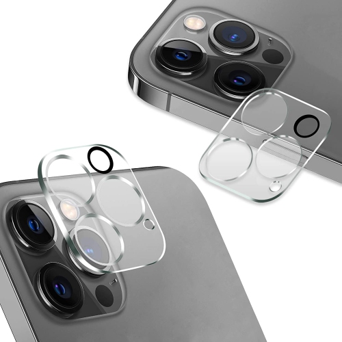 HYFAI 2 Pcs 10D Tempered Glass Camera Lens Protector Clear Film for iphone13 Pro