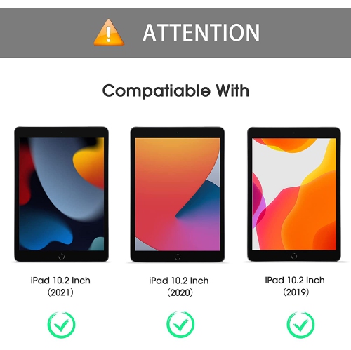 XCRS Apple iPad 10.2” 9th Gen / 8th Gen / iPad 10.2” 7th Gen iPad 7 8 9 Generation Tempered Glass LCD Screen Protector Anti Scratch Film, Bubble Free