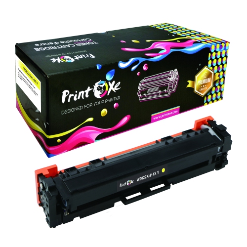 PrintOxe® W2022X Yellow 414X {Without Chip} High Yield Toner Cartridge of 414A / W2022A Yellow for HP Color LaserJet Pro M454dn M454dw M479dw M479fdn