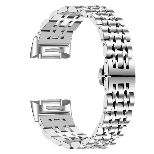 STRAPSCO  High Quality Stainless Steel Bracelet Watch Band for Fitbit Charge 5 - In Silver