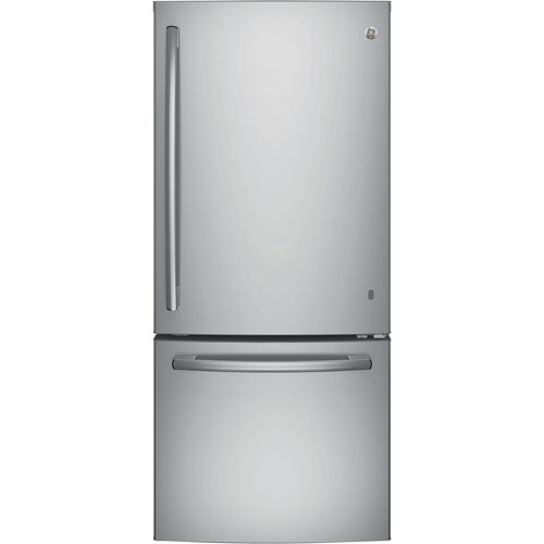 GE 30" 21 Cu. Ft. Bottom Freezer Refrigerator - Stainless Steel