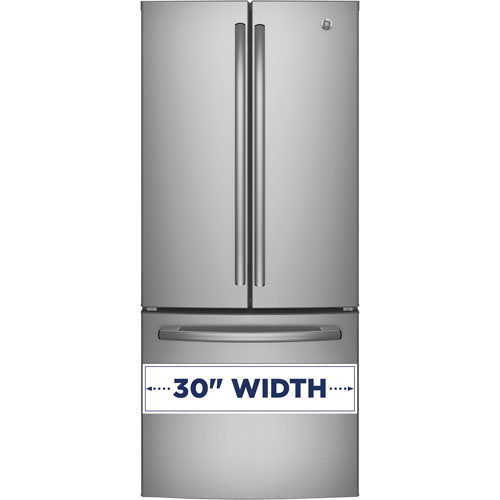 GE 30" 21 Cu. Ft. French Door Refrigerator (GNE21DYRKFS) - Stainless Steel