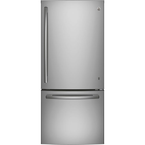 GE 30" 21 Cu. Ft. Bottom Freezer Refrigerator - Stainless Steel