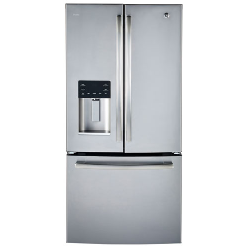 GE 33" 24 Cu. Ft. French Door Refrigerator with Water & Ice Dispenser