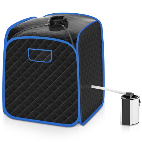 Topbuy Portable Steam Sauna Spa Household Personal Sauna Tent with 9-Level Temperature &Timer Coffee/Navy/Black