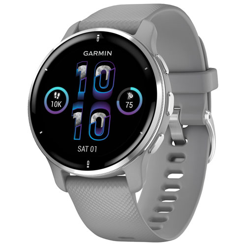 Garmin Venu 2 Plus 43.6mm GPS Smartwatch with Heart Rate Monitor - Powder Grey