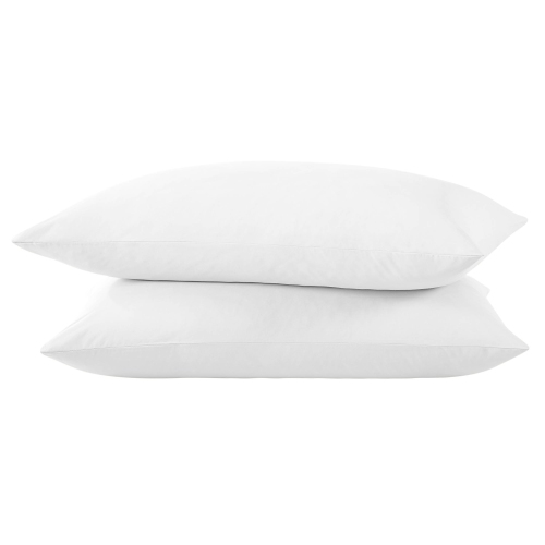 Bare Home 100% Organic Cotton Pillowcase Set - Crisp Percale Weave - Lightweight & Breathable - Set of 2