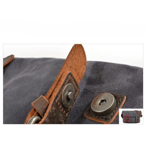 Splurg'd Canvas messenger bag. Military style vintage messenger bag. - Grey