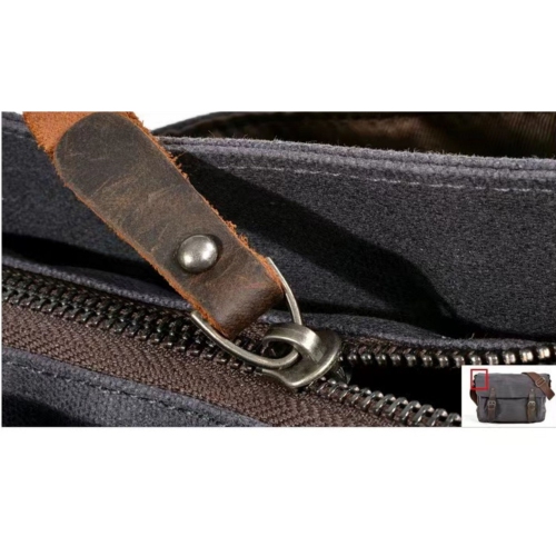 Splurg'd Canvas messenger bag. Military style vintage messenger bag. - Grey