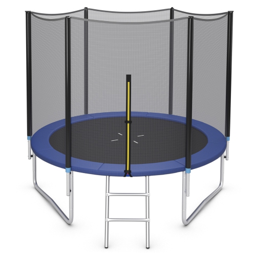 Gymax 8 FT Outdoor Trampoline Bounce Combo W/Safety Closure Net Ladder