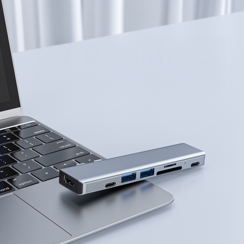 USB-C HUB Multifunction Adapter for Apple Macbook Pro, MacBook Air with 7 Ports compatible with Thunderbolt 3