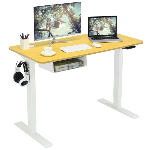 GYMAX  48" Electric Standing Desk Height Adjustable W/ Control Panel & USB Port