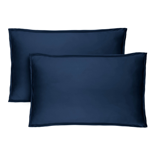 Bare Home Premium 1800 Ultra-Soft Microfiber Pillow Sham - Double Brushed - Hypoallergenic - Wrinkle Resistant - Standard, Dark Blue