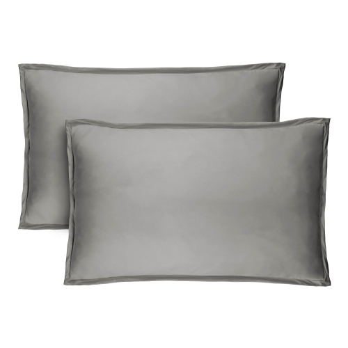 Bare Home Premium 1800 Ultra-Soft Microfiber Pillow Sham - Double Brushed - Hypoallergenic - Wrinkle Resistant - King, Light Grey