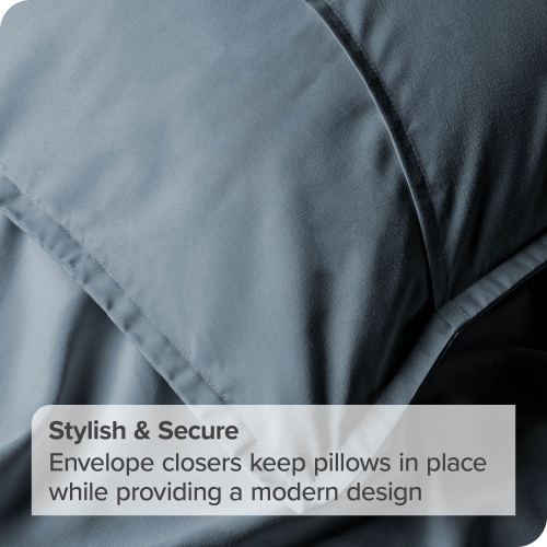 Bare Home Premium 1800 Ultra-Soft Microfiber Pillow Sham - Double Brushed - Hypoallergenic - Wrinkle Resistant - King, Coronet Blue