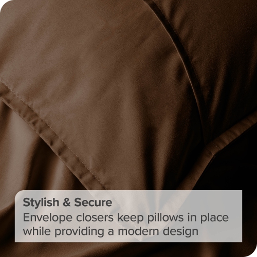 Bare Home Premium 1800 Ultra-Soft Microfiber Pillow Sham - Double Brushed - Hypoallergenic - Wrinkle Resistant - King, Cocoa