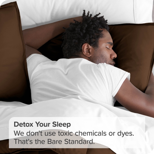 Bare Home Premium 1800 Ultra-Soft Microfiber Pillow Sham - Double Brushed - Hypoallergenic - Wrinkle Resistant - King, Cocoa