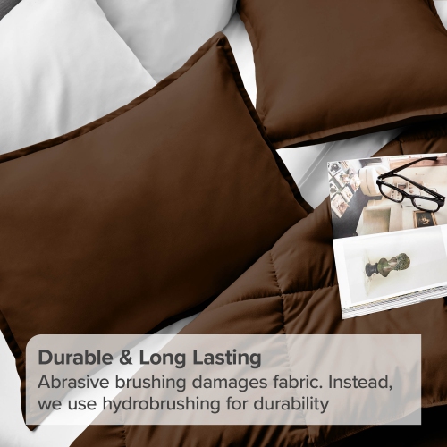 Bare Home Premium 1800 Ultra-Soft Microfiber Pillow Sham - Double Brushed - Hypoallergenic - Wrinkle Resistant - King, Cocoa