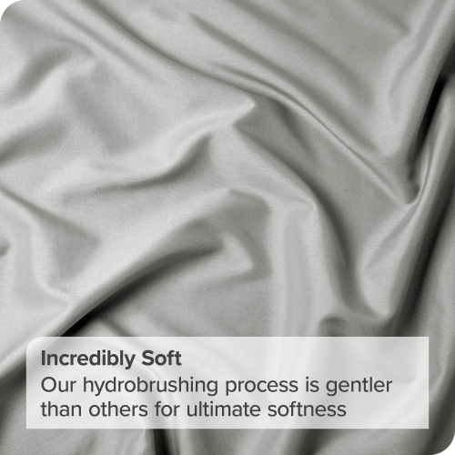 Bare Home Premium 1800 Ultra-Soft Microfiber Pillow Sham - Double Brushed - Hypoallergenic - Wrinkle Resistant - Standard, Light Grey
