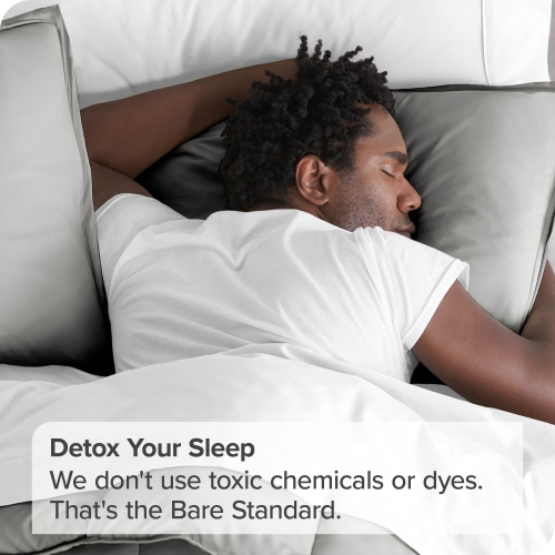 Bare Home Premium 1800 Ultra-Soft Microfiber Pillow Sham - Double Brushed - Hypoallergenic - Wrinkle Resistant - Standard, Light Grey