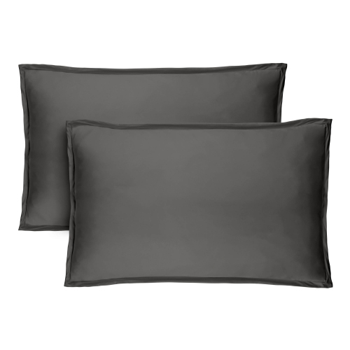 Bare Home Premium 1800 Ultra-Soft Microfiber Pillow Sham - Double Brushed - Hypoallergenic - Wrinkle Resistant - Standard, Grey