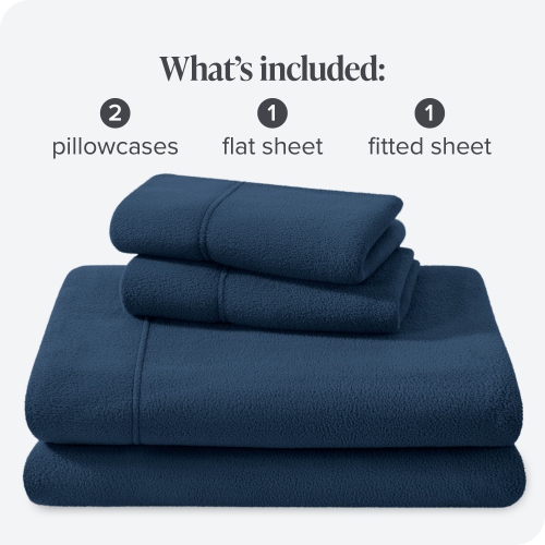 Ensemble de draps en molleton Bare Home - molleton polaire moelleux, draps résistant au comprimé - chaleur toute saison, respirant et hypoallergène -