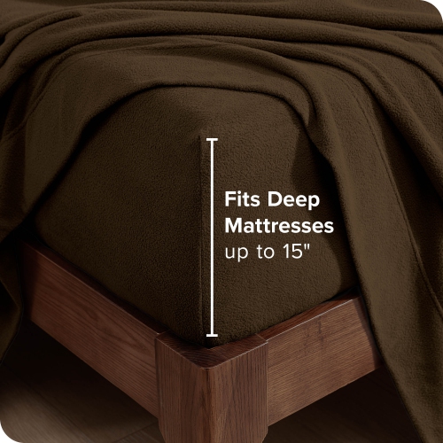 Ensemble de draps en molleton Bare Home - molleton polaire moelleux, draps résistant au comprimé - chaleur toute saison, respirant et