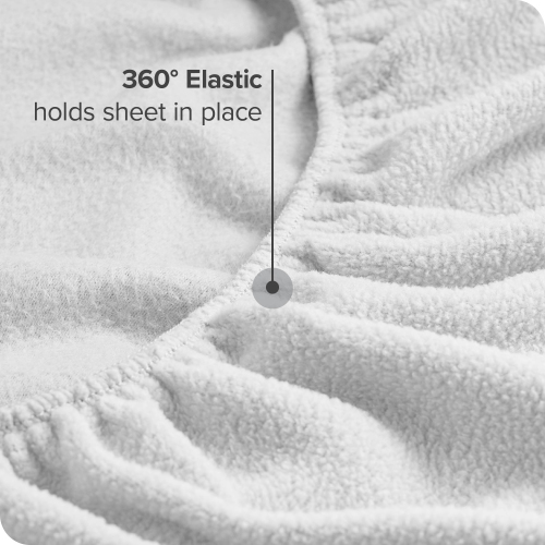 Bare Home Fleece Sheet Set - Plush Polar Fleece, Pill-Resistant Bed Sheets - All Season Warmth, Breathable & Hypoallergenic - Queen, Cool White