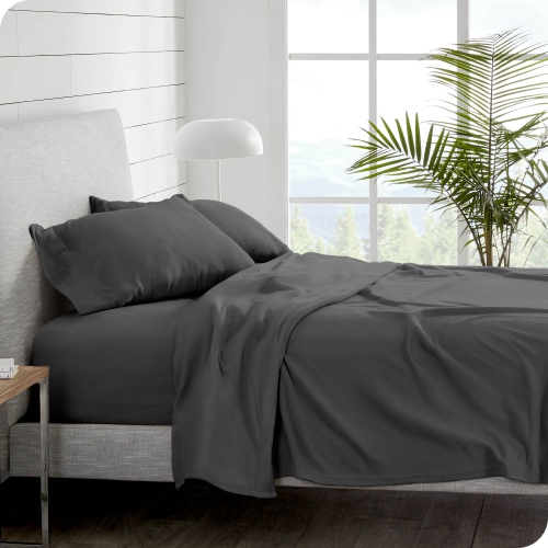 Bare Home Fleece Sheet Set - Plush Polar Fleece, Pill-Resistant Bed Sheets - All Season Warmth, Breathable & Hypoallergenic - Queen, Gray
