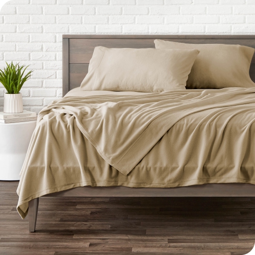 Ensemble de draps en molleton Bare Home - molleton polaire moelleux, draps résistant au comprimé - chaleur toute saison, respirant et hypoallergène -